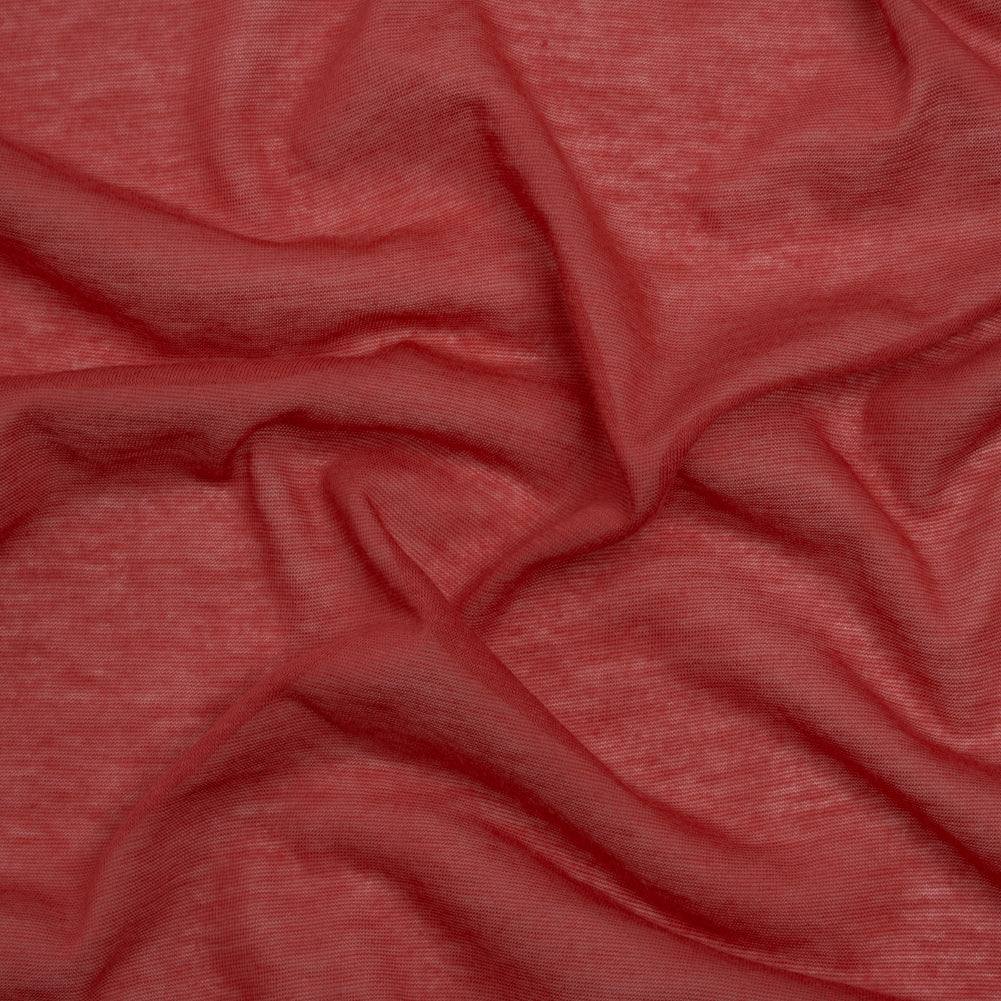 Featherweight Rayon Jersey - Light Red - Designer Deadstock