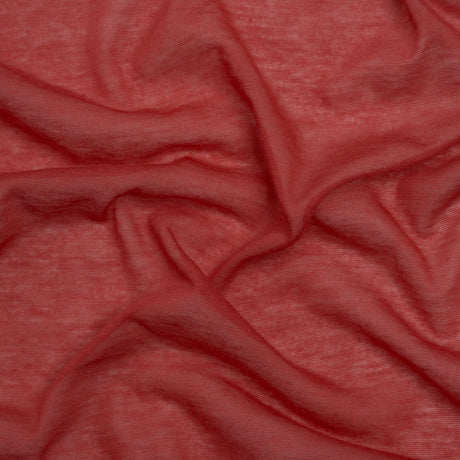 Featherweight Rayon Jersey - Light Red - Designer Deadstock