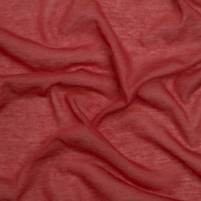 Featherweight Rayon Jersey - Light Red - Designer Deadstock