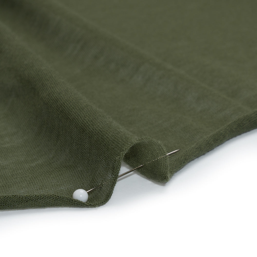 Featherweight Cotton Jersey - Moss Green - Designer Deadstock