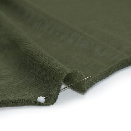 Featherweight Cotton Jersey - Moss Green - Designer Deadstock