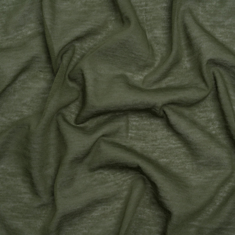 Featherweight Cotton Jersey - Moss Green - Designer Deadstock