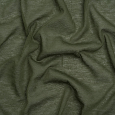 Featherweight Cotton Jersey - Moss Green - Designer Deadstock
