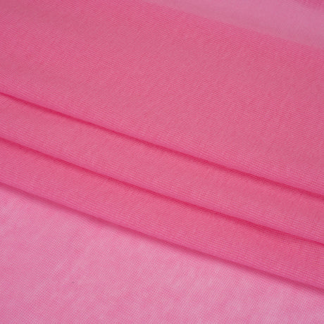 Featherweight Cotton Interlock Knit - Carnation Pink - Designer Deadstock