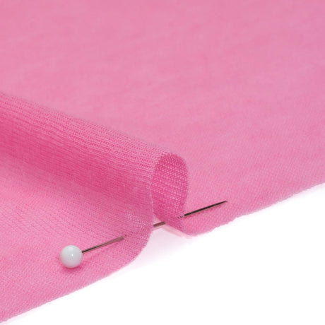 Featherweight Cotton Interlock Knit - Carnation Pink - Designer Deadstock