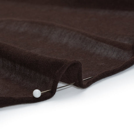 Featherweight Rayon Jersey - Dark Brown - Designer Deadstock