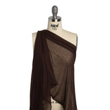 Featherweight Rayon Jersey - Dark Brown - Designer Deadstock
