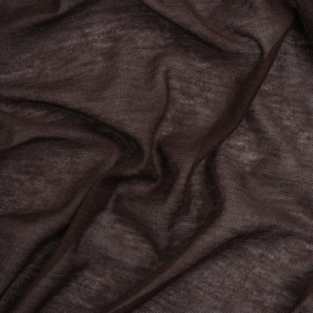 Featherweight Rayon Jersey - Dark Brown - Designer Deadstock