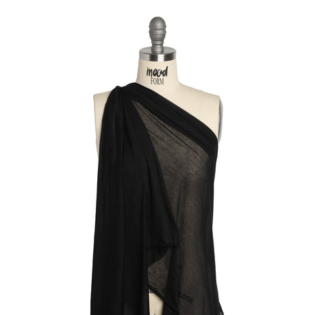 Featherweight Rayon Jersey - Black - Designer Deadstock