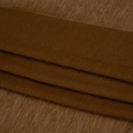 Featherweight Cotton Jersey - Warm Brown - Designer Deadstock