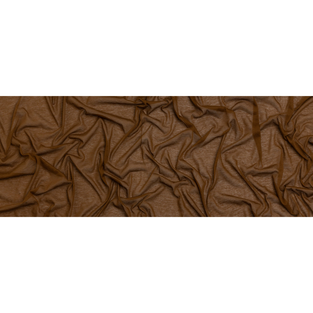 Featherweight Cotton Jersey - Warm Brown - Designer Deadstock