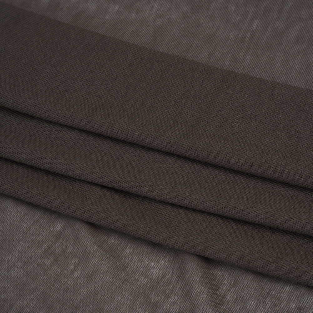 Lightweight Rayon Interlock Knit - Dark Gray - Designer Deadstock