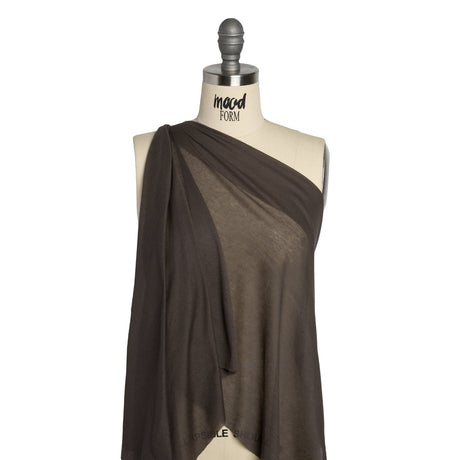 Lightweight Rayon Interlock Knit - Dark Gray - Designer Deadstock