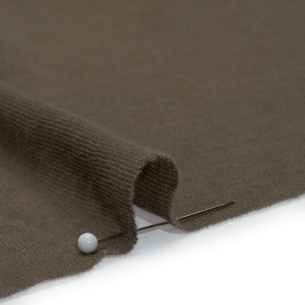 Lightweight Cotton Interlock Knit - Stone Gray - Designer Deadstock