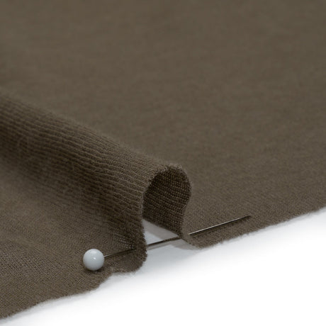 RADYAN stone gray cotton interlock knit fabric for soft apparel sewing, clothing designs, DIY projects, and creative crafts