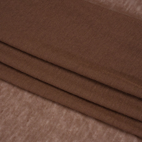 Lightweight Polyester Interlock Knit - Light Brown - Designer Deadstock