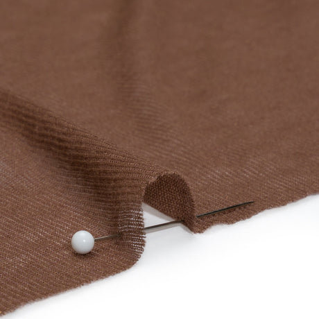 Lightweight Polyester Interlock Knit - Light Brown - Designer Deadstock