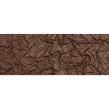Lightweight Polyester Interlock Knit - Light Brown - Designer Deadstock