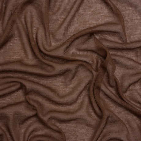 Lightweight Polyester Interlock Knit - Light Brown - Designer Deadstock