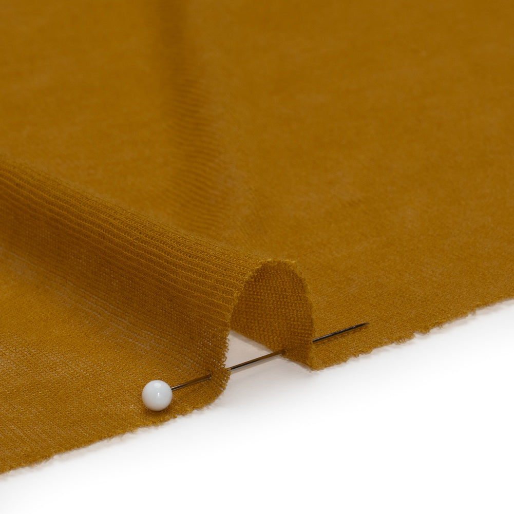 Lightweight Cotton Interlock Knit - Mustard Gold - Designer Deadstock