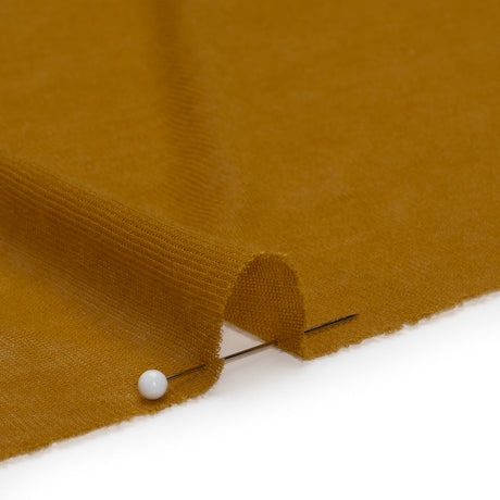 Lightweight Cotton Interlock Knit - Mustard Gold - Designer Deadstock
