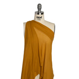 Lightweight Cotton Interlock Knit - Mustard Gold - Designer Deadstock