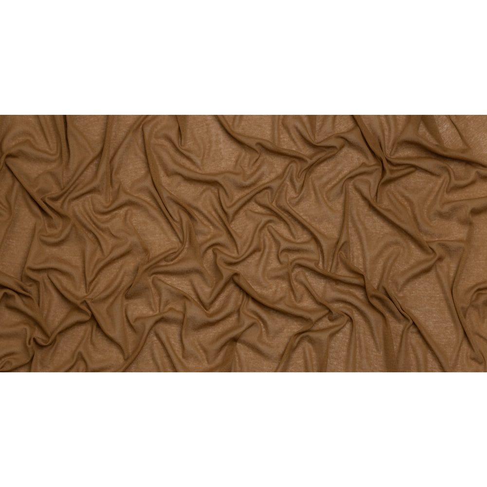 Lightweight Cotton Interlock Knit - Tan - Designer Deadstock