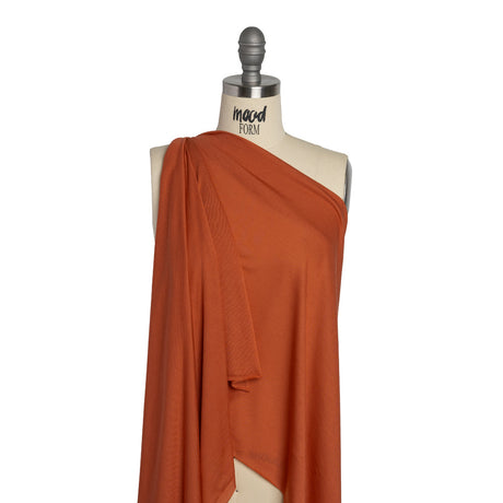 Polyester Jersey - Dark Orange - Designer Deadstock