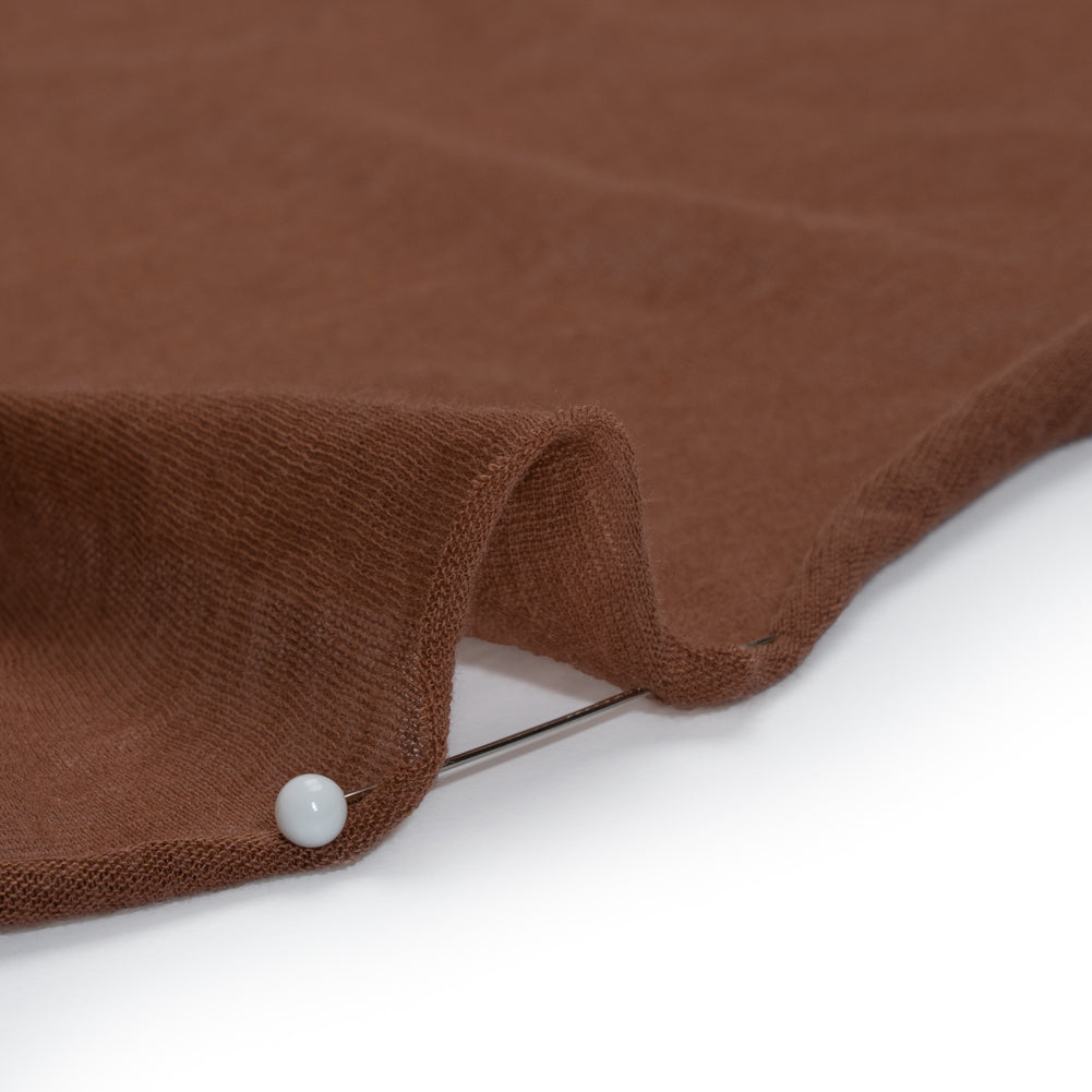 Featherweight Rayon Jersey - Auburn Brown - Designer Deadstock