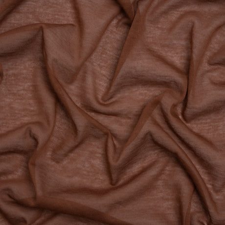 Featherweight Rayon Jersey - Auburn Brown - Designer Deadstock