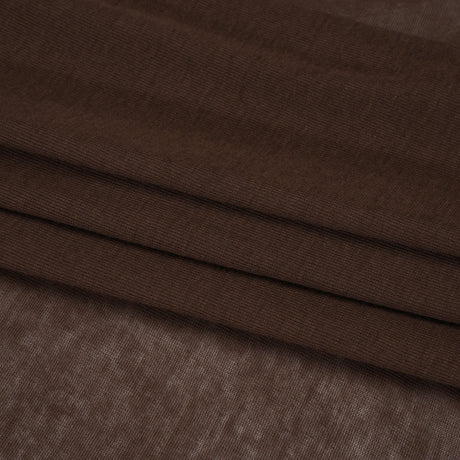 Featherweight Cotton Interlock Knit - Dark Brown - Designer Deadstock