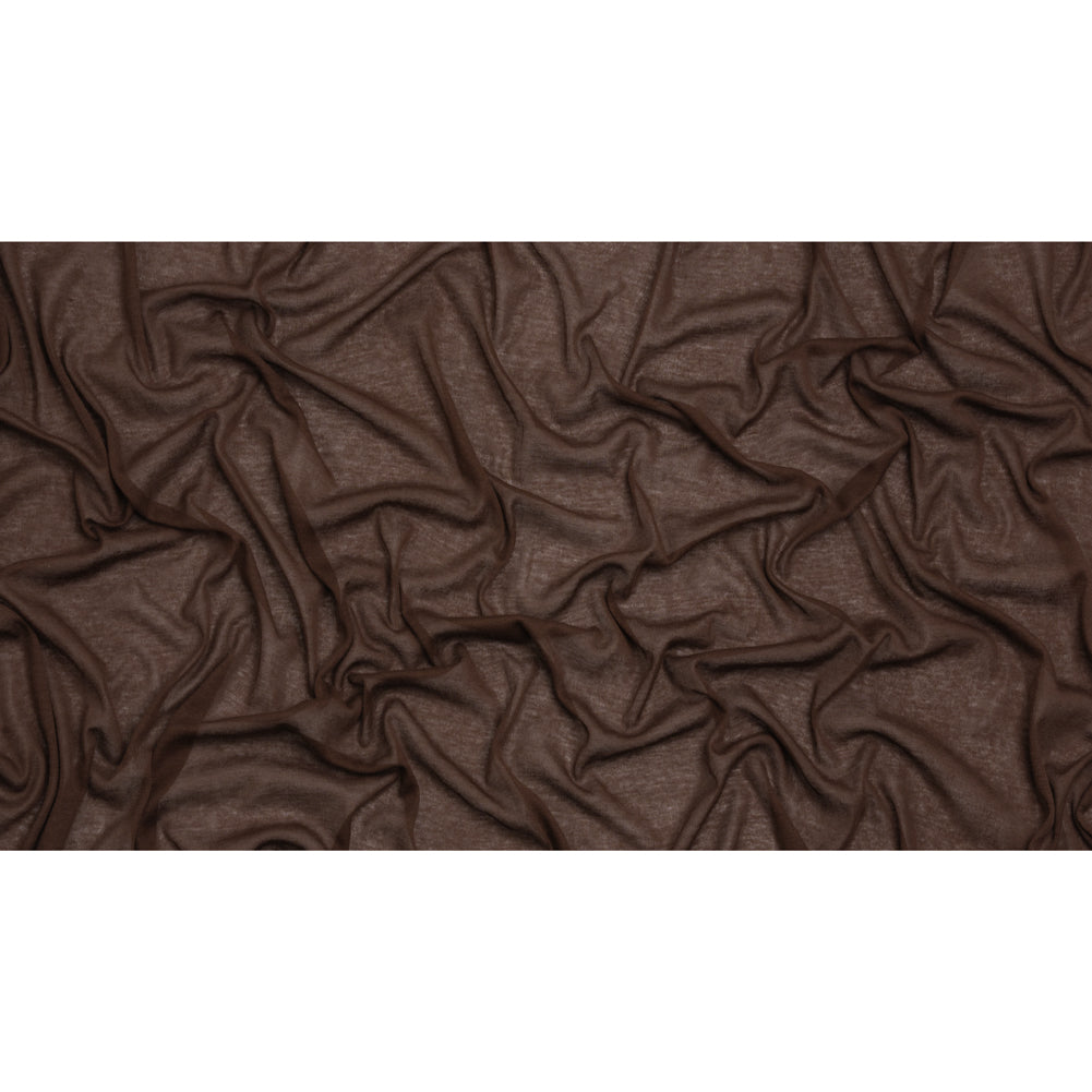 Featherweight Cotton Interlock Knit - Dark Brown - Designer Deadstock