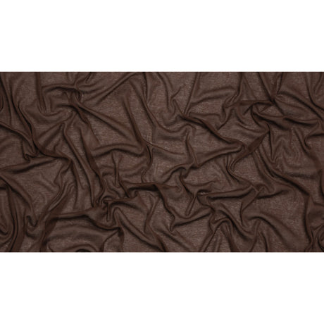 Featherweight Cotton Interlock Knit - Dark Brown - Designer Deadstock