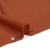 Lightweight Rayon Interlock Knit - Burnt Orange - Designer Deadstock