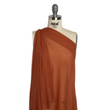 Lightweight Rayon Interlock Knit - Burnt Orange - Designer Deadstock