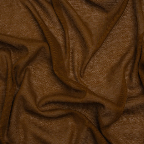 Lightweight Cotton Interlock Knit - Sandalwood Brown - Designer Deadstock