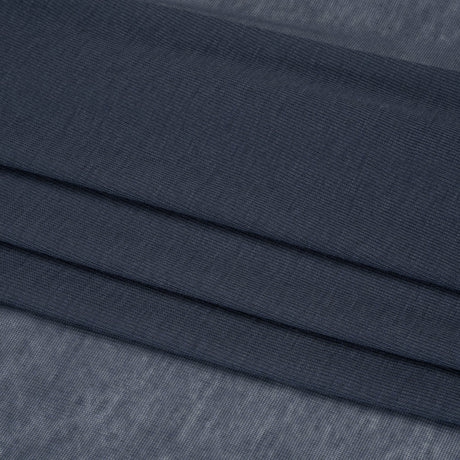Lightweight Polyester Interlock Knit - Iris Blue - Designer Deadstock