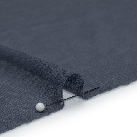 Lightweight Polyester Interlock Knit - Iris Blue - Designer Deadstock