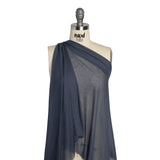 Lightweight Polyester Interlock Knit - Iris Blue - Designer Deadstock