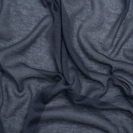 Lightweight Polyester Interlock Knit - Iris Blue - Designer Deadstock