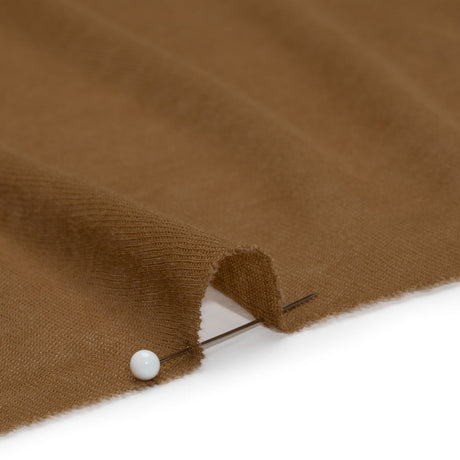 Lightweight Cotton Interlock Knit - Brown Sugar - Designer Deadstock