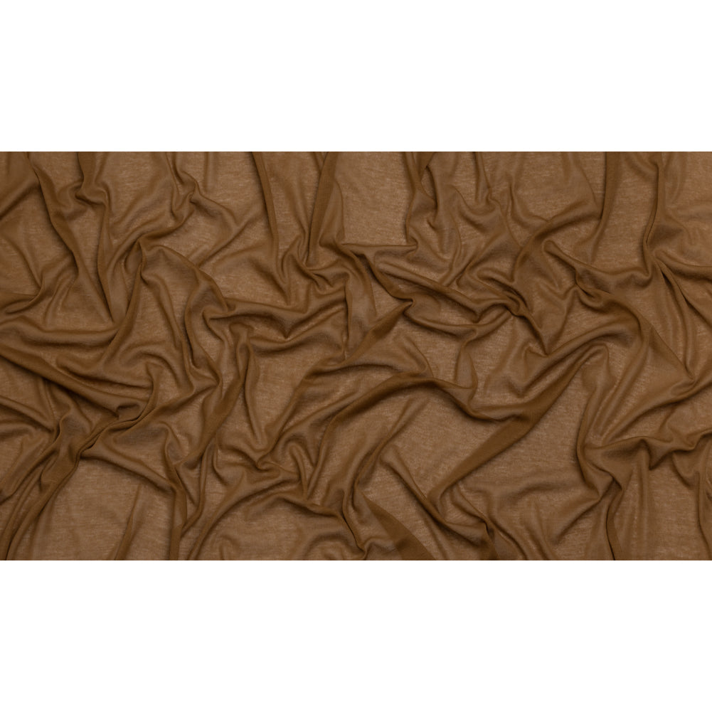 Lightweight Cotton Interlock Knit - Brown Sugar - Designer Deadstock
