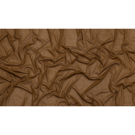 Lightweight Cotton Interlock Knit - Brown Sugar - Designer Deadstock