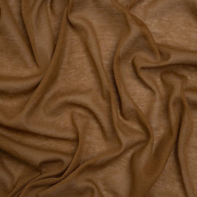 Lightweight Cotton Interlock Knit - Brown Sugar - Designer Deadstock