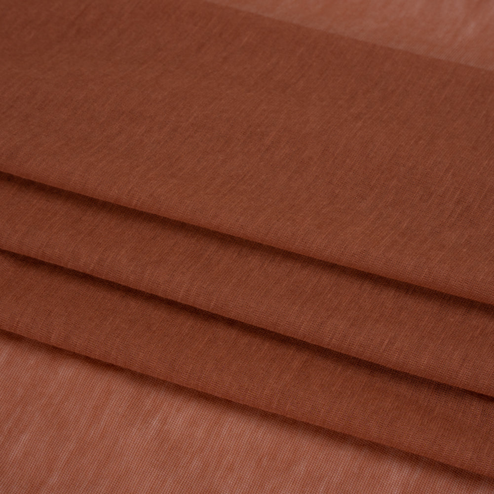Featherweight Rayon Jersey - Dusty Orange - Designer Deadstock