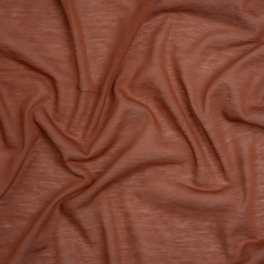 Featherweight Rayon Jersey - Dusty Orange - Designer Deadstock