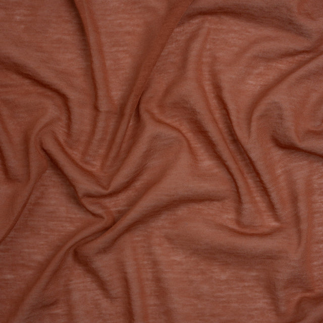 Featherweight Rayon Jersey - Dusty Orange - Designer Deadstock