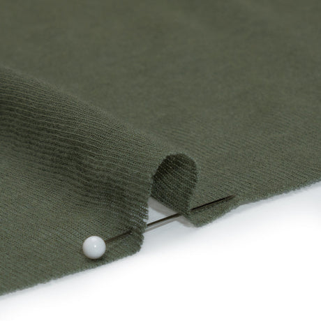 Lightweight Cotton Interlock Knit - Lichen Green - Designer Deadstock