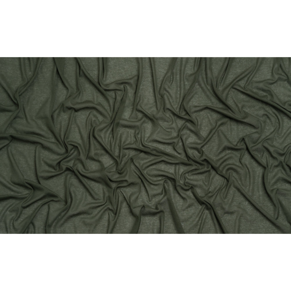 Lightweight Cotton Interlock Knit - Lichen Green - Designer Deadstock