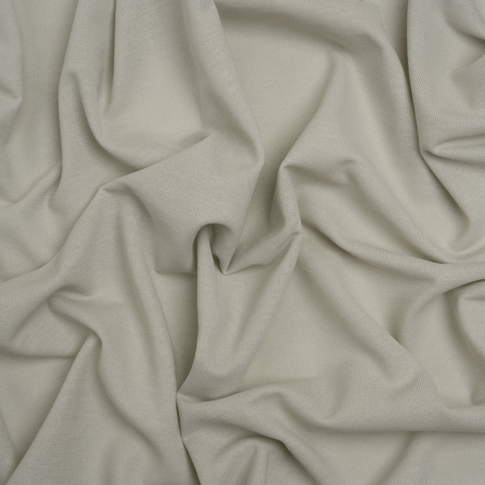 Rayon and Cotton Creped Jersey - Light Gray - Designer Deadstock